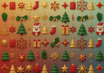 Golden Yuletide Mosaic