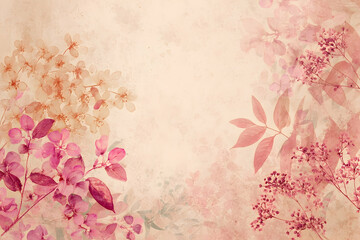 Delicate floral design on a vintage backdrop.