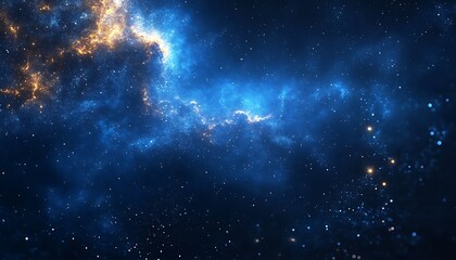 Naklejka premium Deep space nebulae with vibrant cosmic colors.