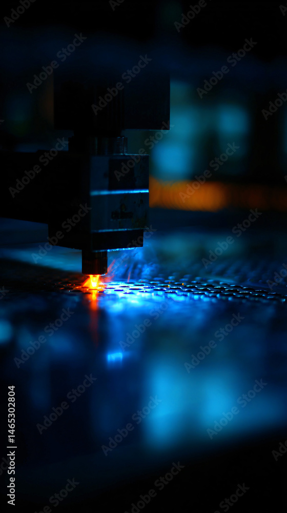 Poster laser cutting machine precisely creating small fix in a alloy surface