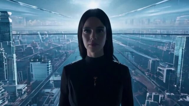 women in transform of angel time , ai video generative