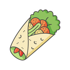 Delicious wrap food tortilla burrito healthy meal fast food takeaway snack lunch dinner cuisine yummy wrap