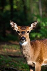 Fototapeta premium there is a deer that is standing in the grass