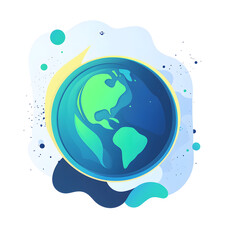 A Colorful Earth Illustration for Educational and Environmental Concepts