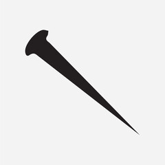 Nail Silhouette: Minimalist Tool Illustration