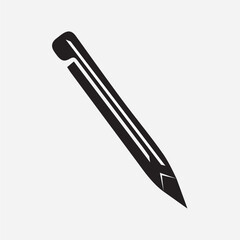 Pen Silhouette: Minimalist Writing Tool Illustration