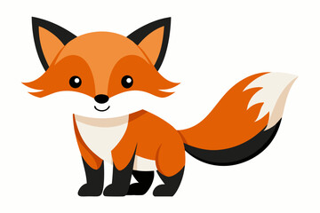 Obraz premium Adorable Cartoon Fox Illustration Perfect for Childrens Books and Educational Materials.