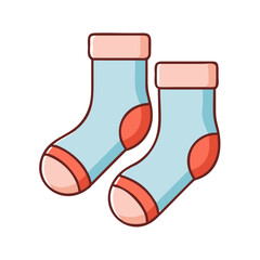 Baby socks vector illustration cute socks cartoon socks colorful socks child socks pair socks design