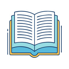 Open book illustration reading education learning study knowledge literature textbook library