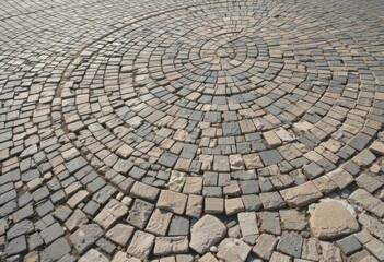 Pavement with Arch Detail in Sunlight