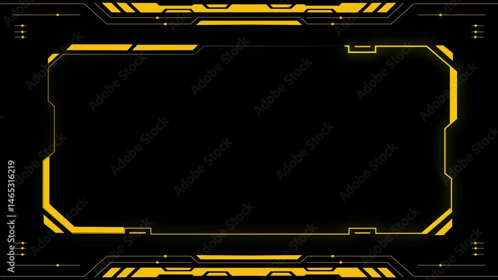 Aufkleber abstract technology hud frame background. computer interface hud motion texture. futuristic pattern 
