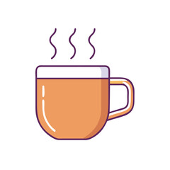 Illustration of coffee cup tea cup hot drink beverage mug with steam cafe caffeine morning relax
