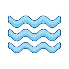 Water wave vector illustration, ocean wave, sea wave, river wave, blue wave, wavy pattern design element