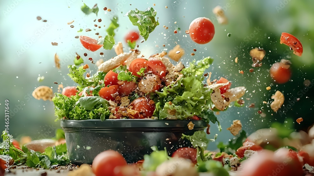 Poster an innovative composting system efficiently processing organic food waste with floating holographic 