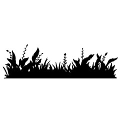 Grass Silhouette Illustration Set