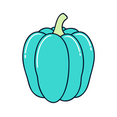 Illustration of a bell pepper vegetable food cooking ingredient healthy eating fresh produce diet icon