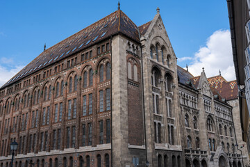 Building of National Archives of Hungary in Buda Castle District, Budapest, Hungary. Nation`s record keeper