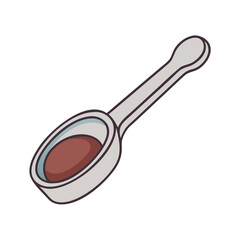 Illustration of a spoon with liquid, cooking spoon, kitchen spoon, serving spoon, and measuring spoon