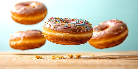 Decadent donuts arranged in an inviting formation