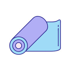 Illustration of yoga mat pilates mat exercise mat fitness mat workout mat rolling mat gym mat