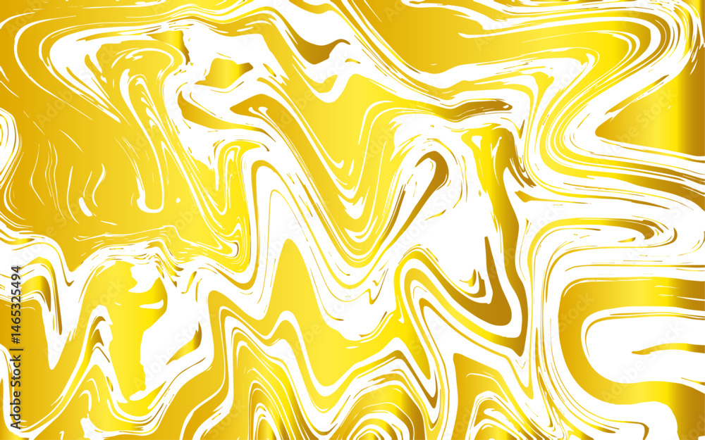 Poster Abstract Marble texture with golden effect  liquid flow. Fluid, organic movement with smooth, paint-like lines with ink acrylic flow. Marbling splash with stone texture with Colorful geometric swirl
