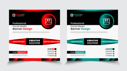 Exclusive social media post banner design concept