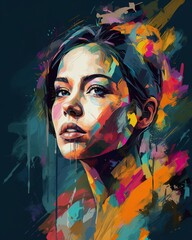 Colorful portrait of a woman (1)