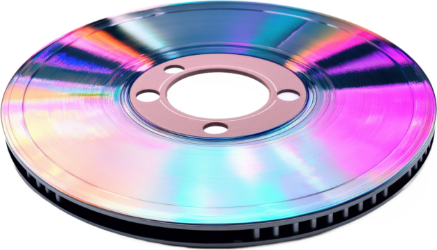 Colorful Holographic Data Disc - Powered by Adobe