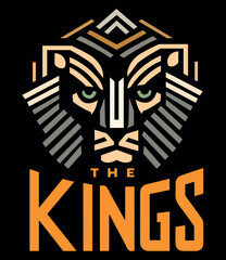 Kings typography logo icon vector .