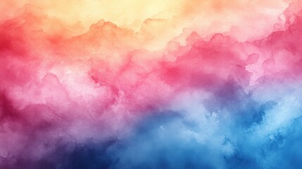 Abstract Watercolor Background Vibrant Hues of Pink Blue and Orange