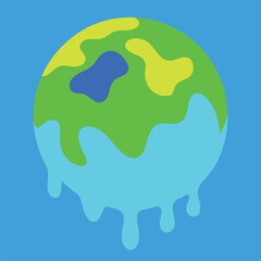 A colorful cartoon vector illustration shows a 3D globe puzzle, an icon symbolizing the world map and global travel concept on a white background