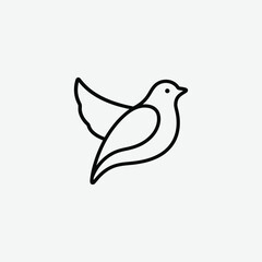 Discover the Bird advertising agency logo: a minimalist and refined bird symbol in black on white background. Perfect for creative branding.