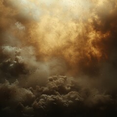 Apocalyptic Storm Dramatic Cloudscape in Fiery Hues
