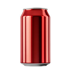 Obraz premium Aluminum Red Can Isolated on Transparent Background