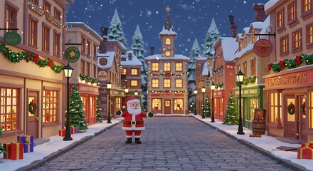 Obraz premium Christmas Eve's Gentle Glow