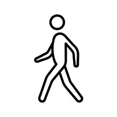 Continuous Line Walking Person Icon