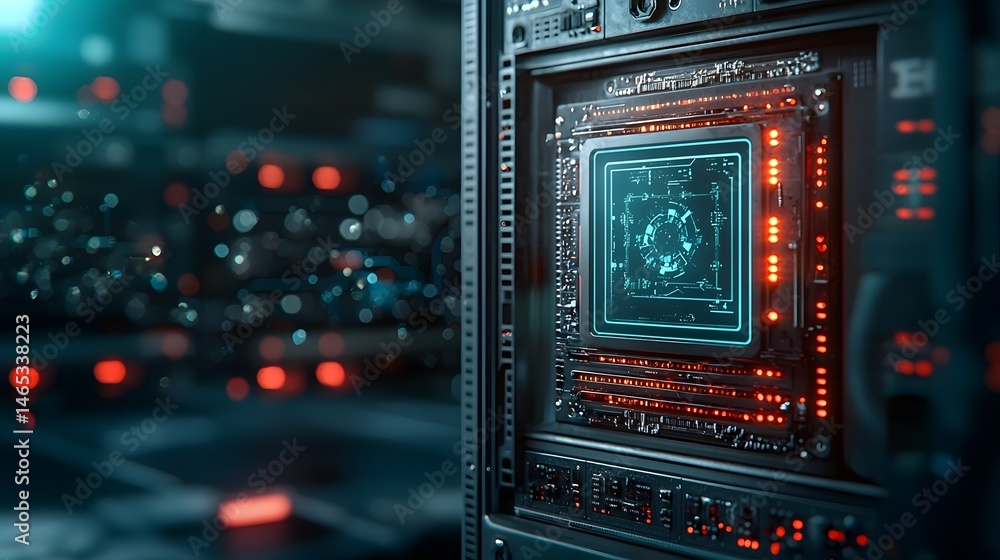 Poster a visionary image of a high tech battery recycling plant utilizing advanced holographic interfaces a