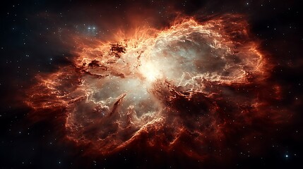 Obraz premium Cosmic nebula, vibrant hues of space