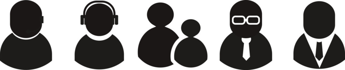 User and man icon vector set. profile avatar icon. Eps 10