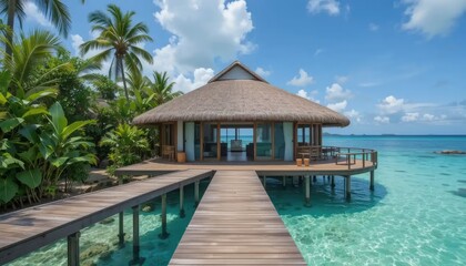 Tropical Overwater Bungalow Paradise: Luxury Getaway in the Maldives