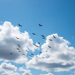 Fototapeta premium Azure Dance of Shadows AI Generated