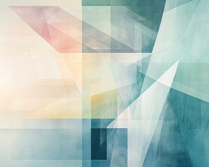 Abstract geometric shapes in pastel and muted tones