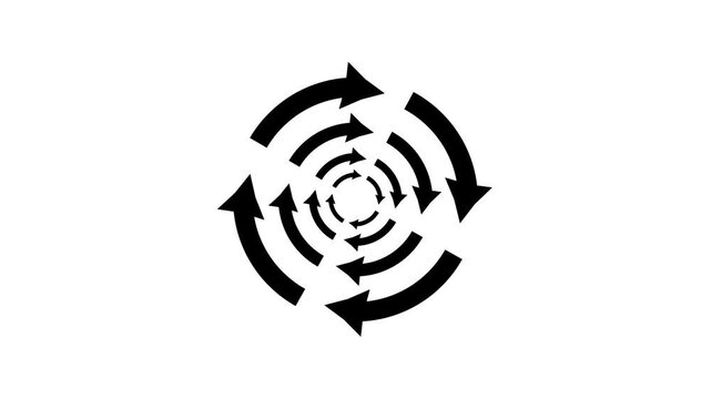 Reload symbol, update, circle arrow, refresh, reload animation.4k animation. Reload symbol. reload icon animation