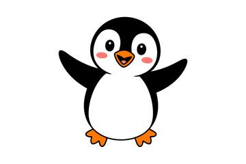 Cute cartoon penguin vector illustration design