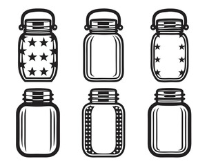 storage jar container vintage icon, trendy rustic decor vector illustration