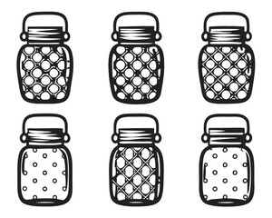 Vintage Mason Jar Vector Pack Bundle – Cute and Creative Icons
