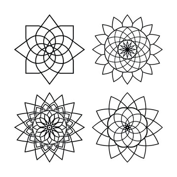 set of scred geometry mandals design