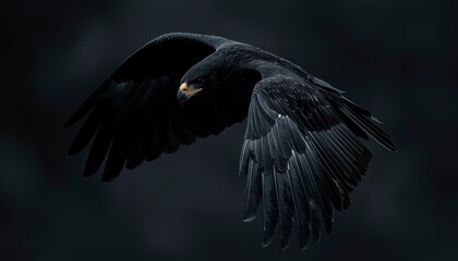 Naklejka premium Black Eagle in Flight