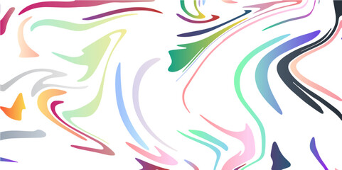 Obraz premium Lovely colorful Hand drawn design marbled. Horizontal banner with waves background. Colorful mixing oil paint texture. Metallic chrome blue liquid marvel art design with silk fabric texture.