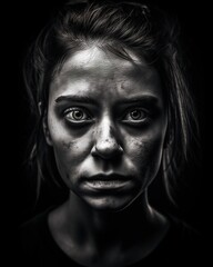 Distressed female portrait